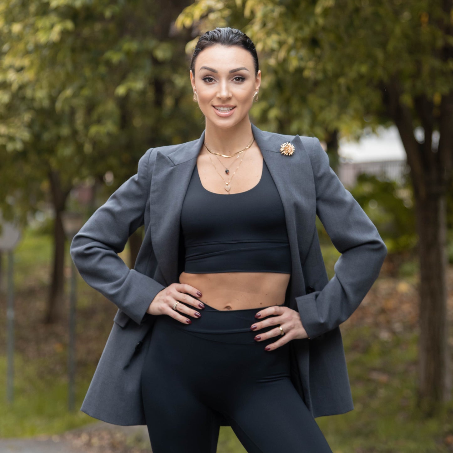 Sports Bra High Impact And Leggings Active Yoga
