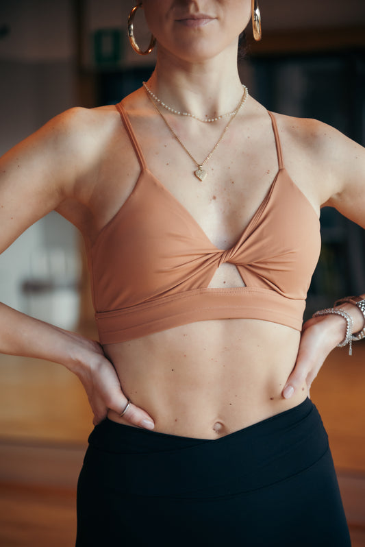 Running yoga bra con fiocco