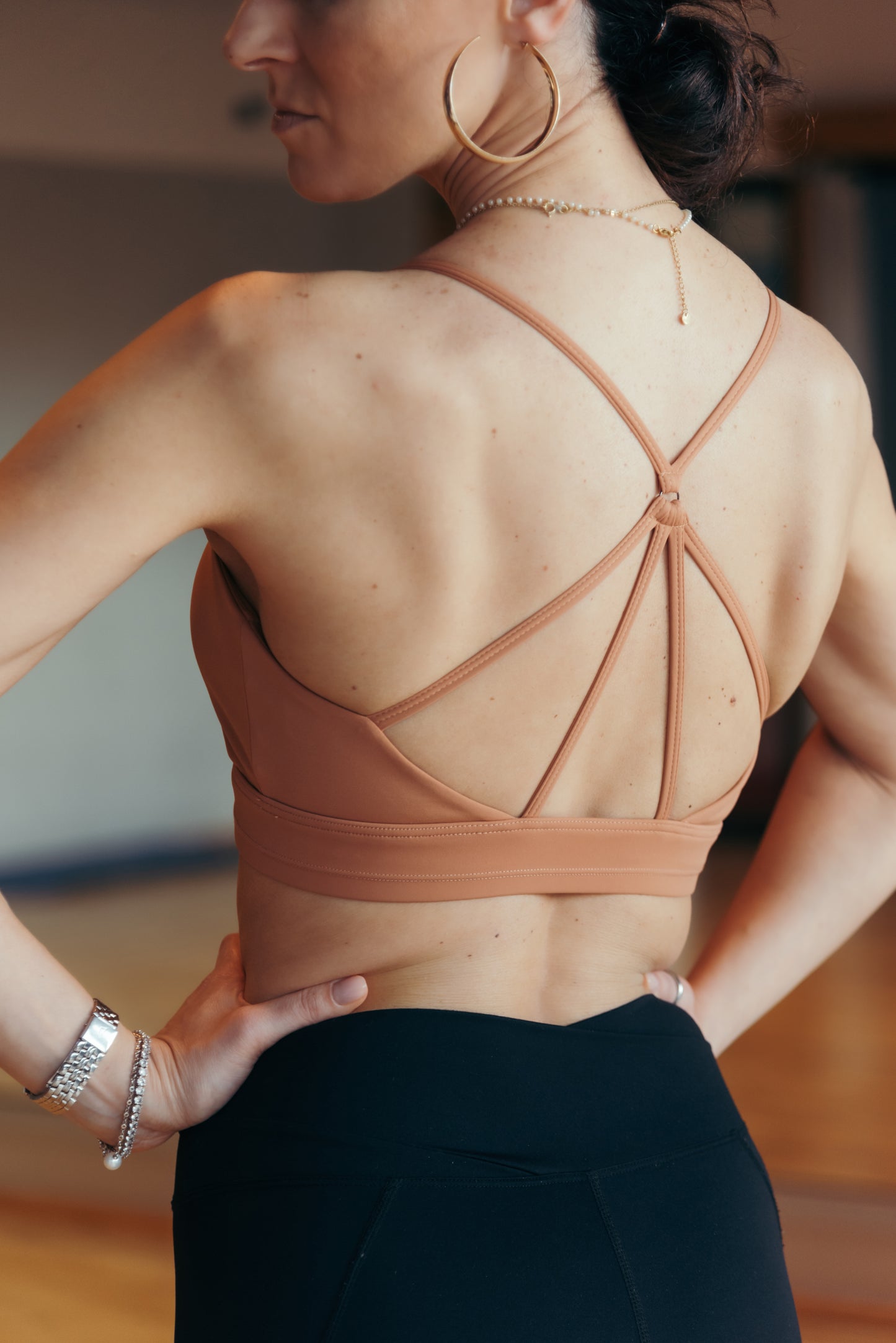 Running yoga bra con fiocco